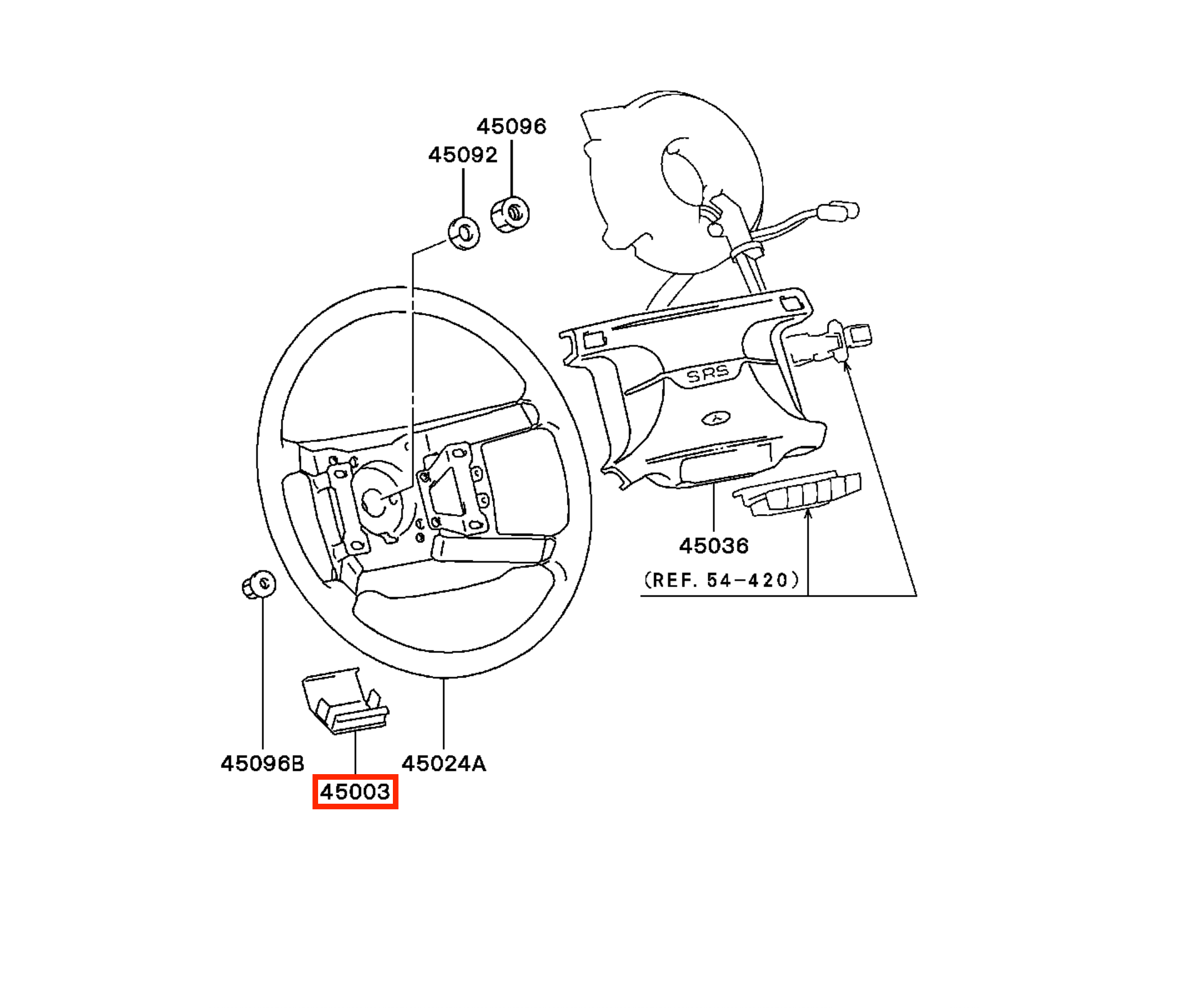 Mitsubishi 3000gt Vr-4 Steering Wheel Bolt Cover Cap All Colours (MB870419) — view 5