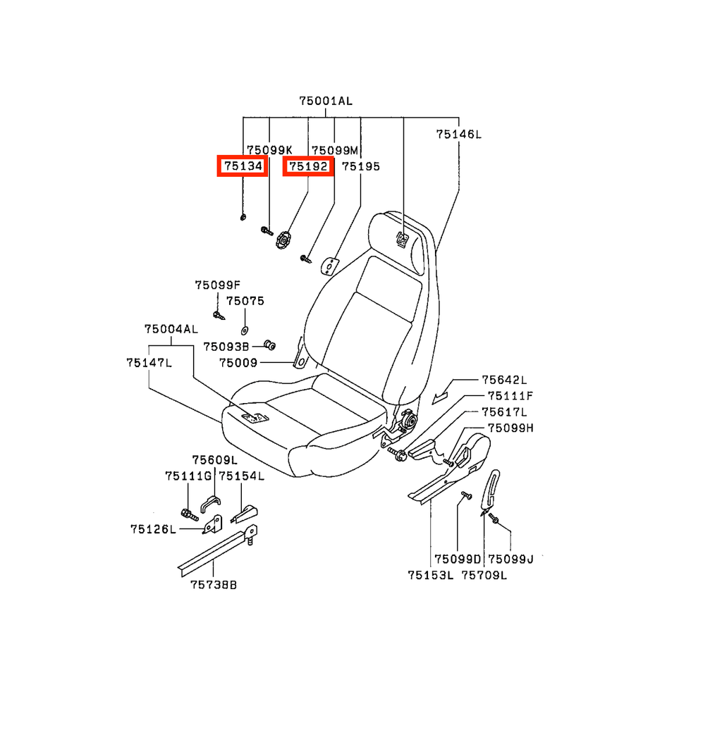Mitsubishi Eclipse 1g Driver Seat Regulation Wheel Knob All Colours (MB791737) — view 6