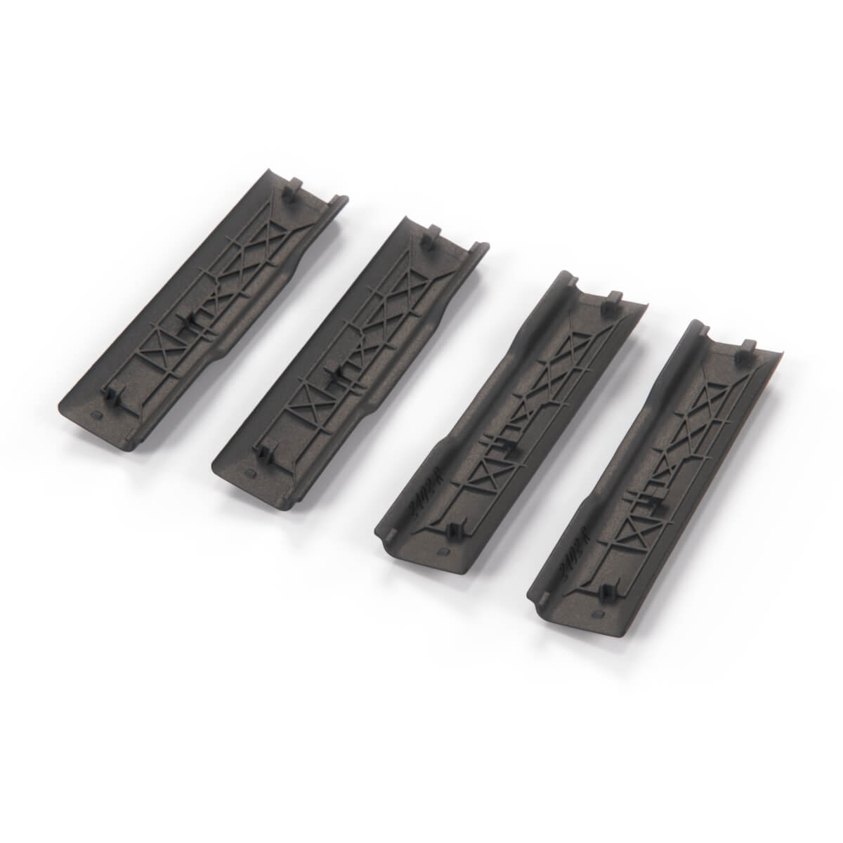 Mitsubishi Lancer X Roof Rack Mounts Cover Trim Set of 4 Black (7400A210 / 7400A157) — view 4