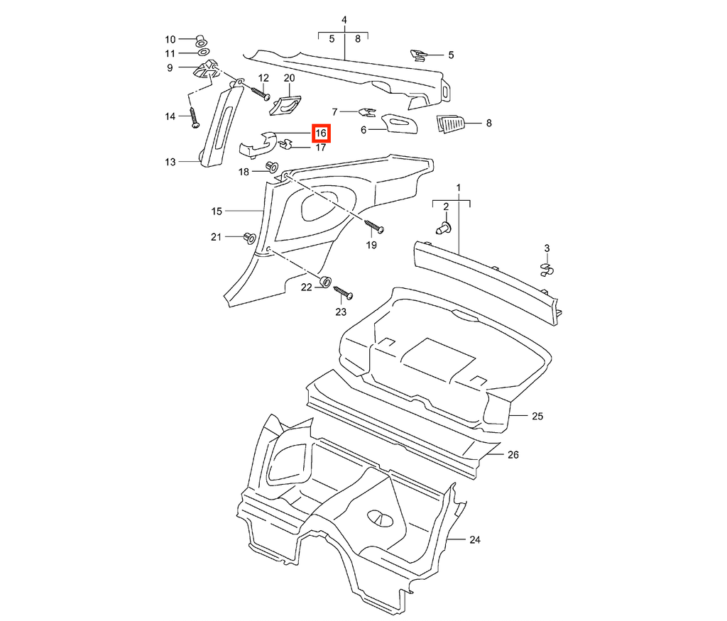 Porsche 911 996 B-pillar Seat Belt Cover Trim All Colours Left or Right — view 7
