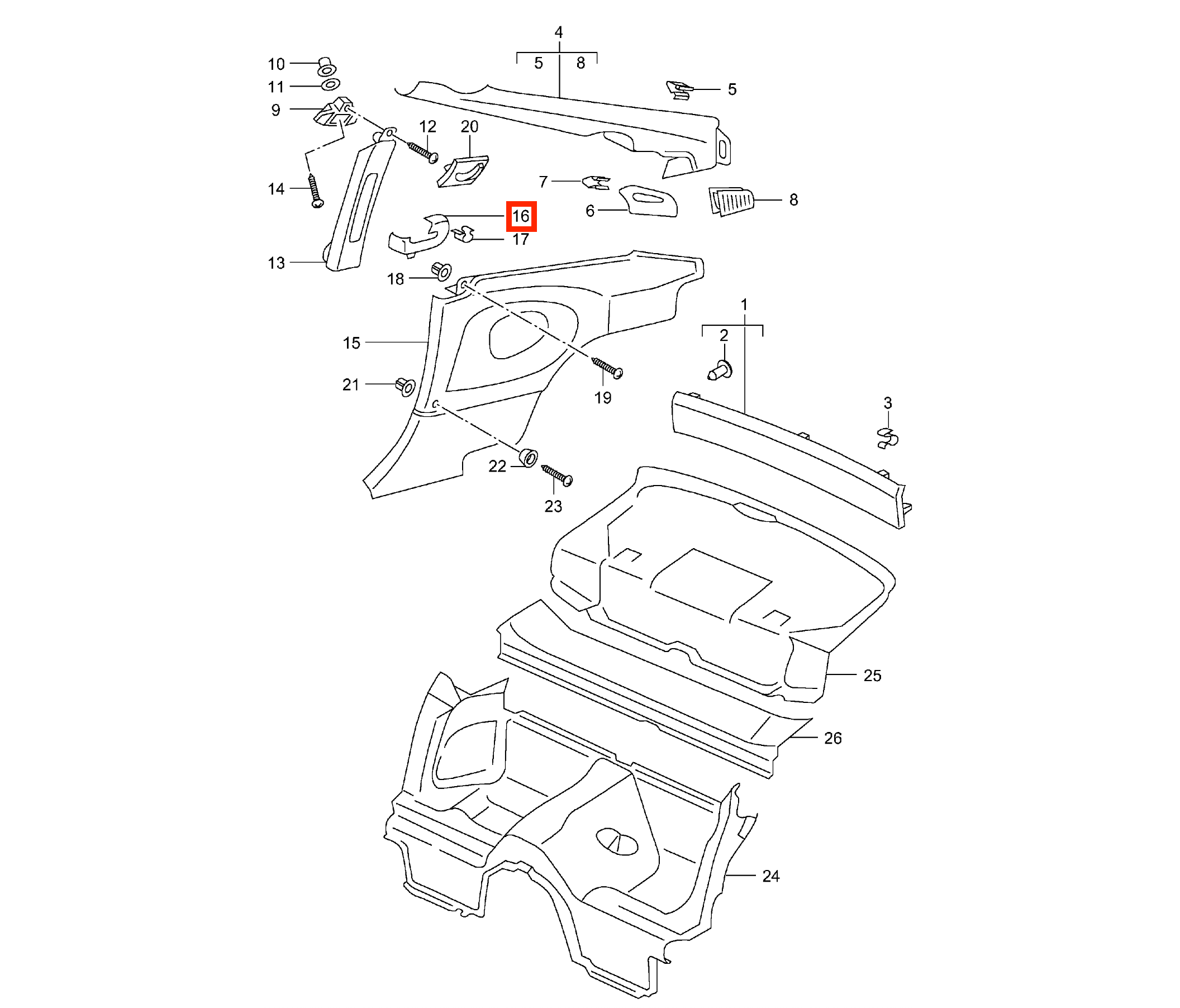 Porsche 911 996 B-pillar Seat Belt Cover Trim All Colours Left or Right — view 7