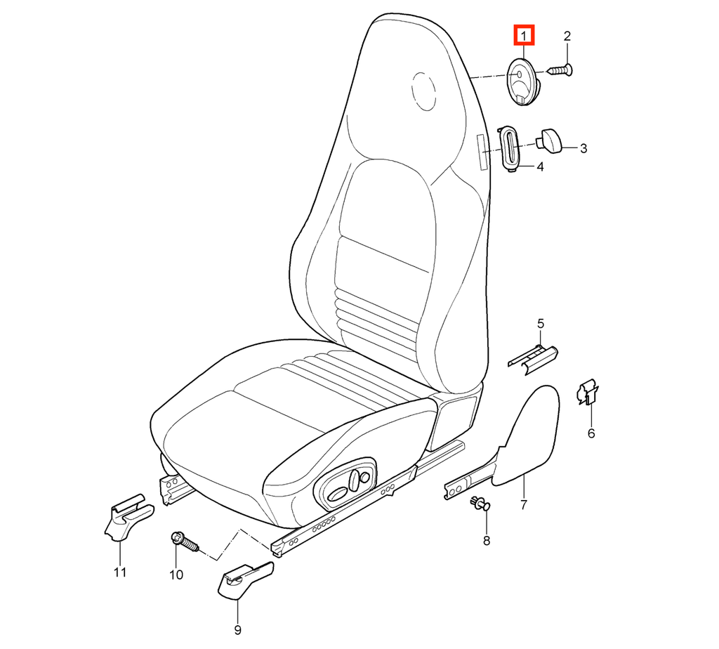 Porsche 911 996 Boxster 986 Front Seat Backrest Coat Hook All Colours (99652137300) — view 7
