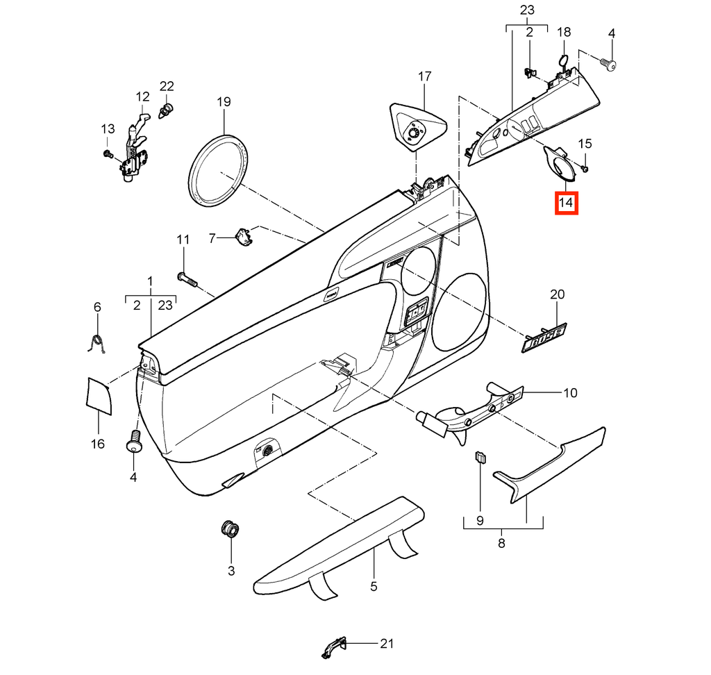 Porsche 911 997 Boxster 987 Cayman Interior Carbon Fibre Inner Door Handles Set — view 4