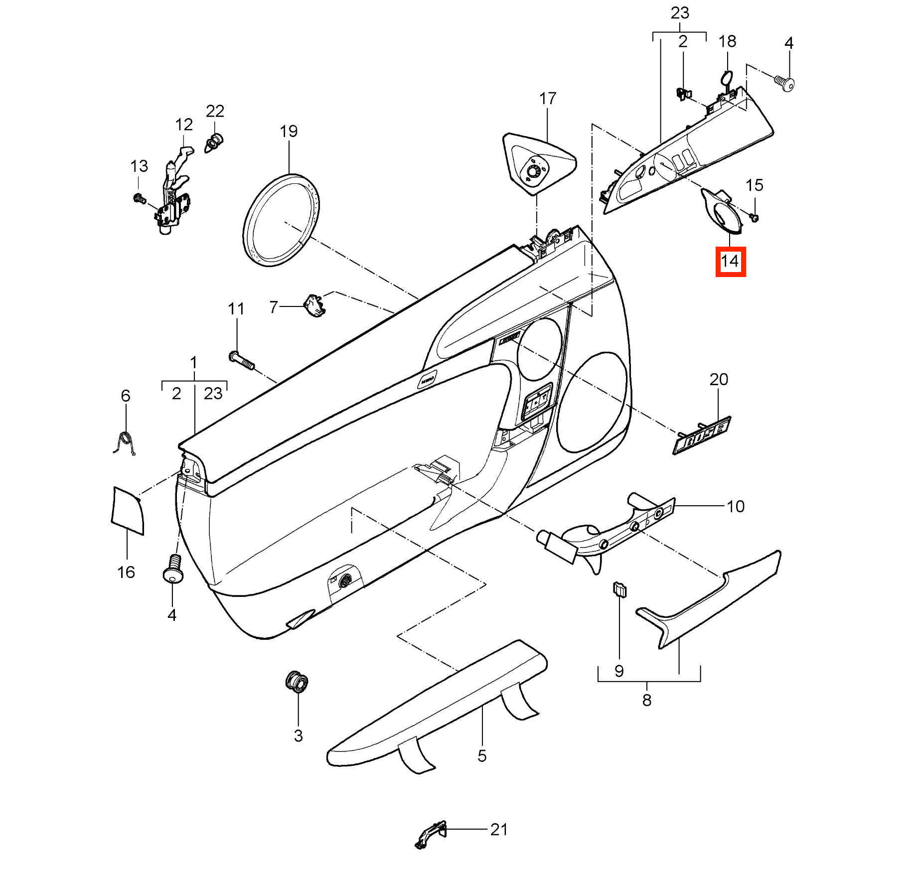 Porsche 911 997 Boxster 987 Cayman Interior Carbon Fibre Inner Door Handles Set — view 4