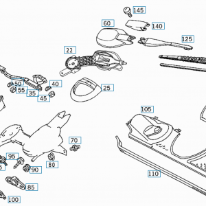 Mercedes-Benz R129 Interior Rain Sensor Cover (1298220135) — view 13