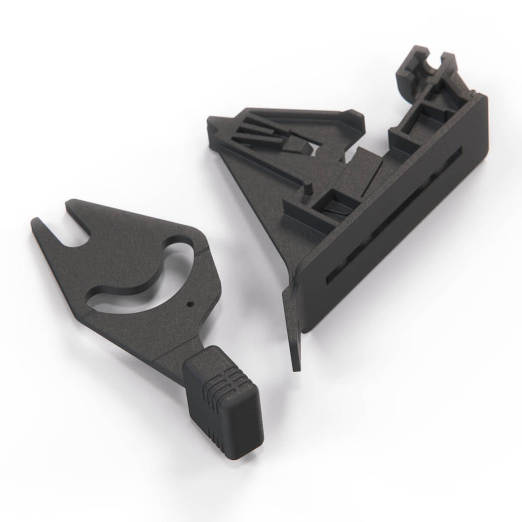 Renault 5 Choke Lever Handle Bracket Set Black (7700766035) — view 2