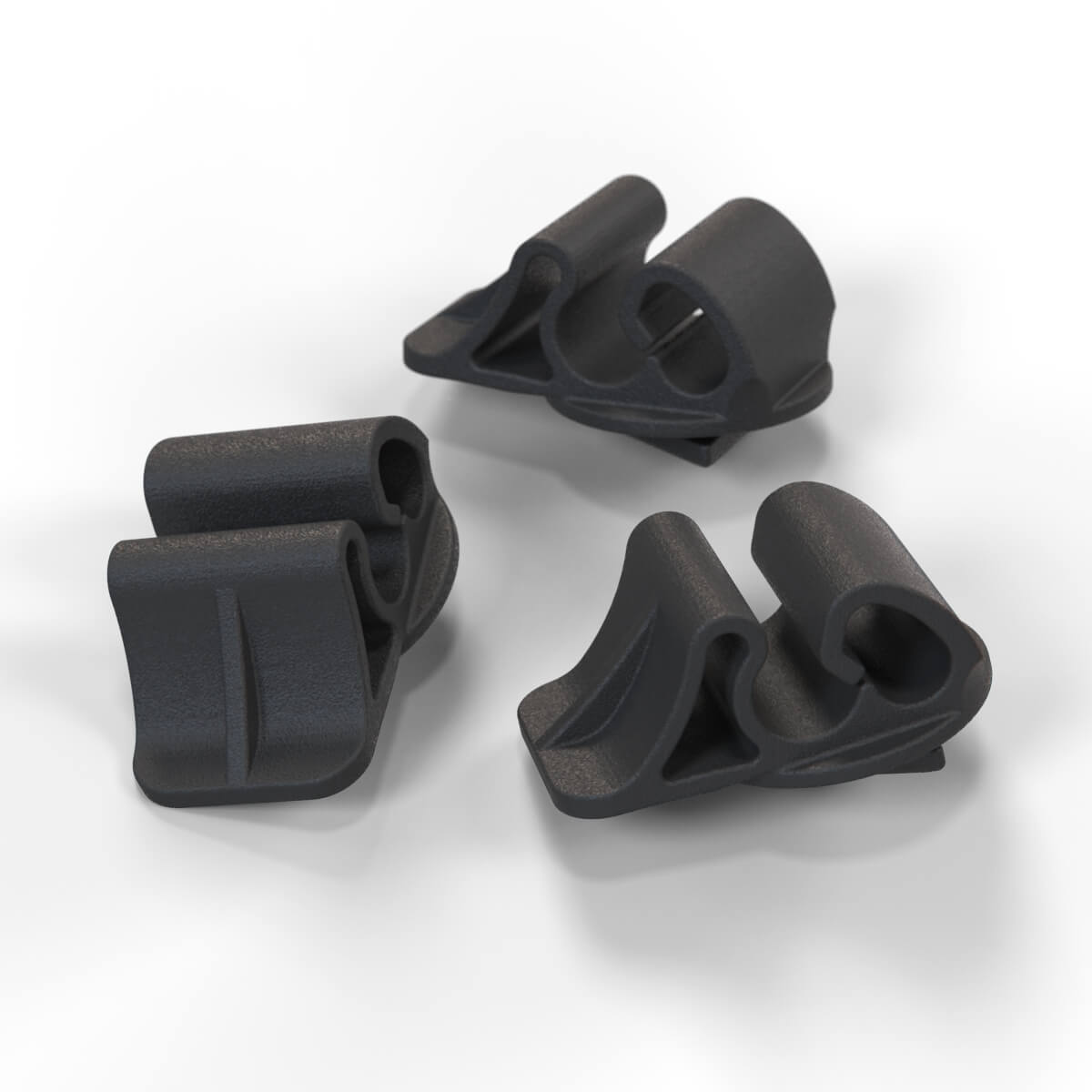 Renault 5 Dashboard Mount Bracket Hook Set Of 3 Black 7700768048