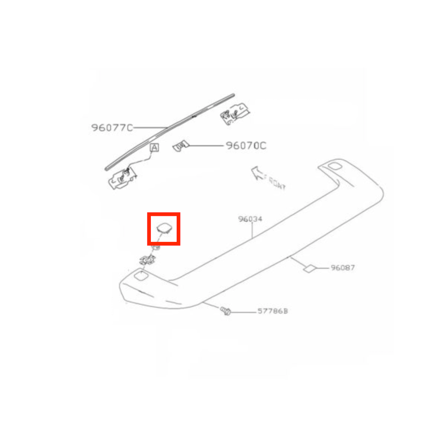 Subaru Impreza Gd Wrx Sti Wagon Rear Spoiler Screw Cover Cap Set of 2 Primed — view 5