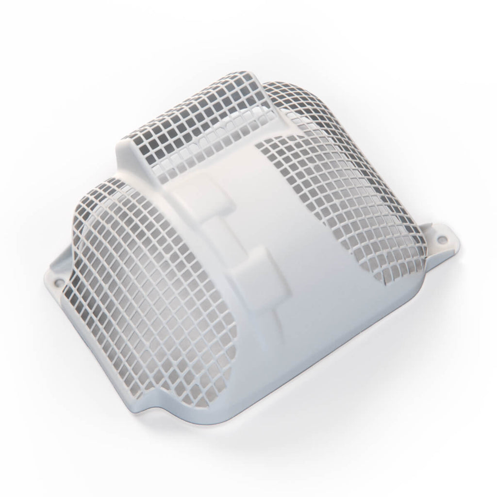Volkswagen Golf Rabbit Mk1 Caddy Jetta Heater Blower Fan Motor Cover White (171819099A) — view 2