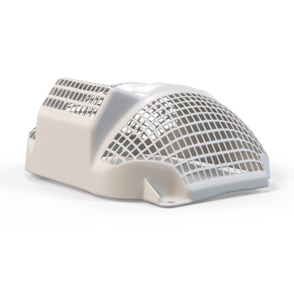 Volkswagen Golf Rabbit Mk1 Caddy Jetta Heater Blower Fan Motor Cover White (171819099A) — view 3