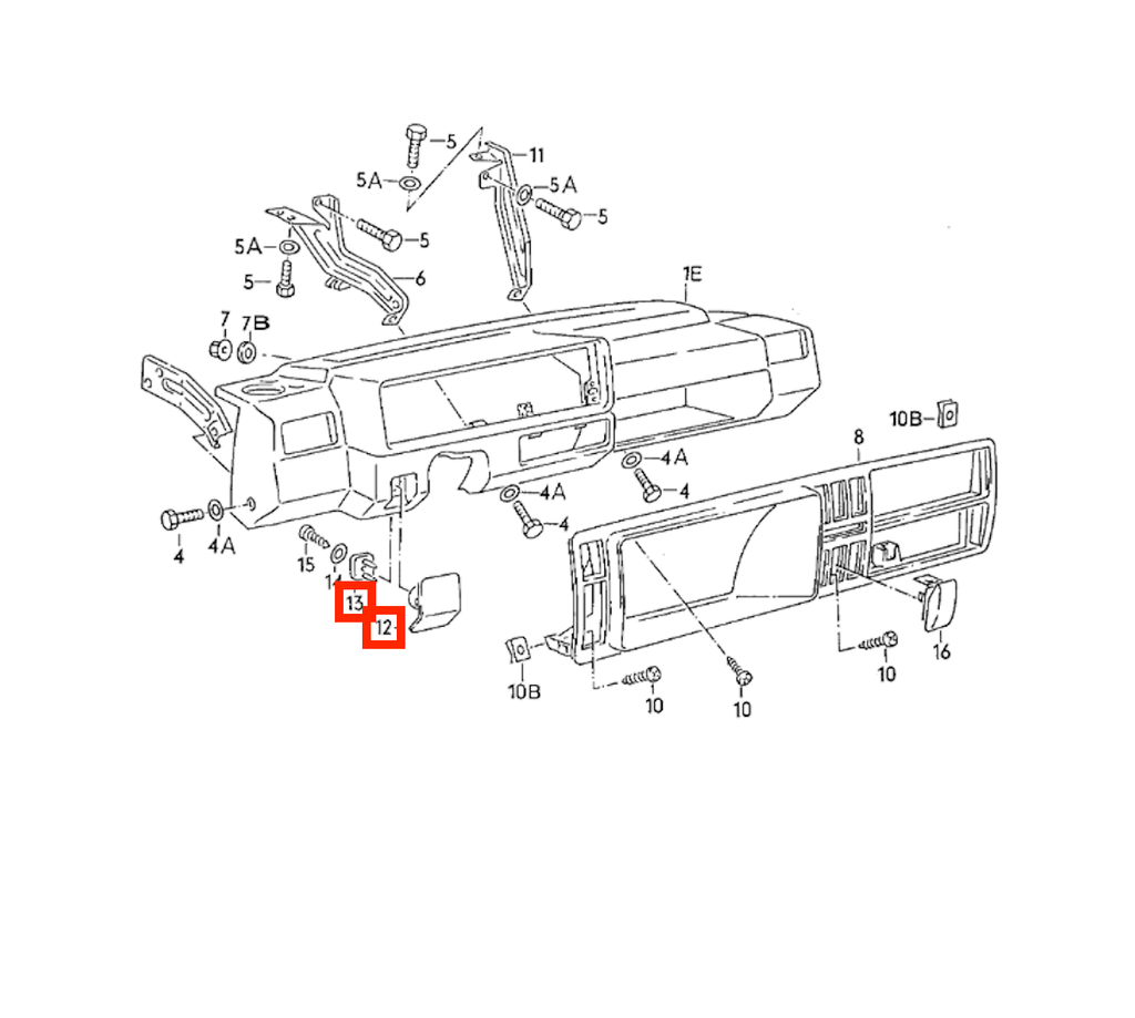 Volkswagen Golf Synchro Rallye Country Mk2 Jetta A2 Dashboard Choke Blank Cover Trim Black — view 5