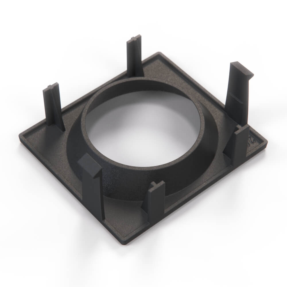 Volvo 240 Dashboard Turbo Gauge Bezel Trim Black (1259730) — view 3