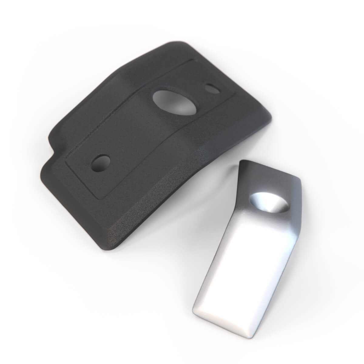 Volvo 245 Station Wagon Roof Rear Corner Trim Black Chrome Left or Right — view 3