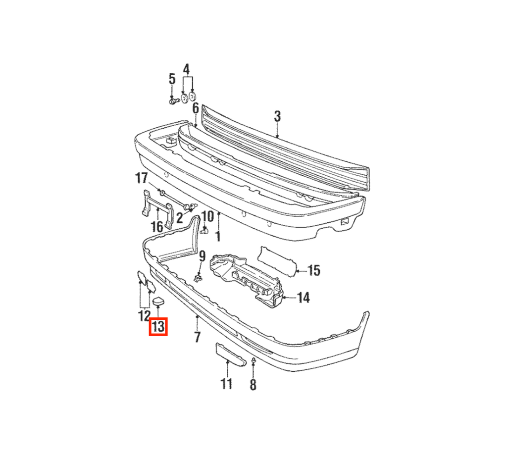 Volvo 850 850R Front Tow Hook Cover Cap Black (9133312) — view 5