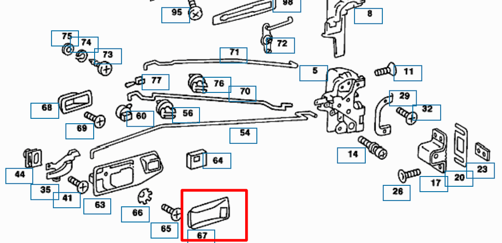 Mercedes-Benz W123 Insert Door - Left or Right - 1087660390 — view 11