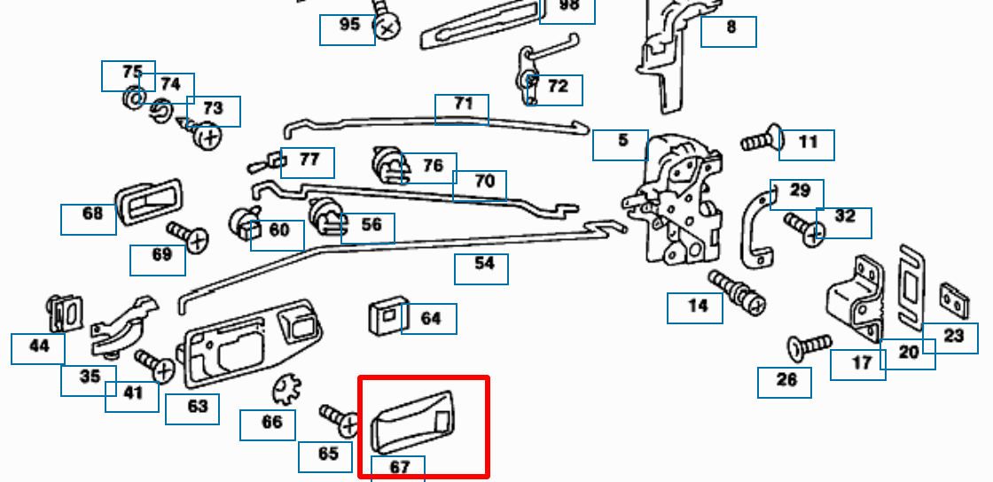 Mercedes-Benz W123 Insert Door - Left or Right - 1087660390 — view 11