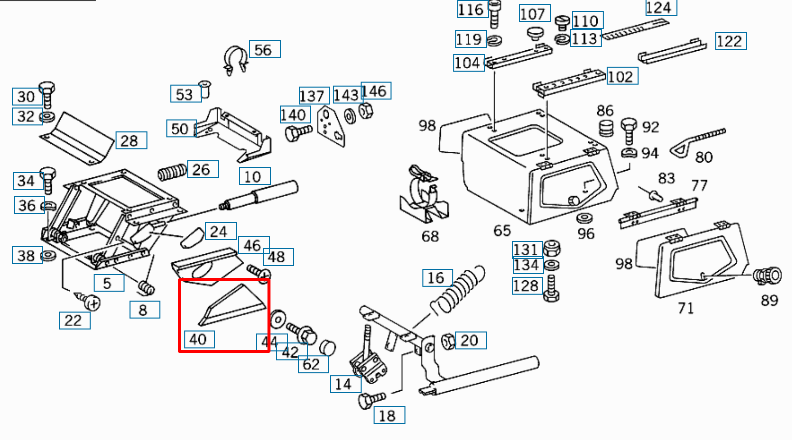 W463 Seat Panel (left or right) (Mercedes G - W460, W461) — view 4