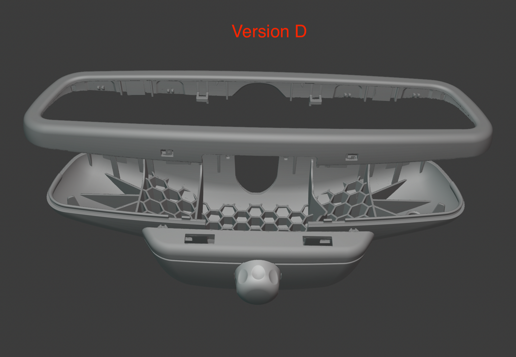 Mercedes-Benz R129 A124 Rear-view Mirror Cover – (Red and Green) Version D — view 2