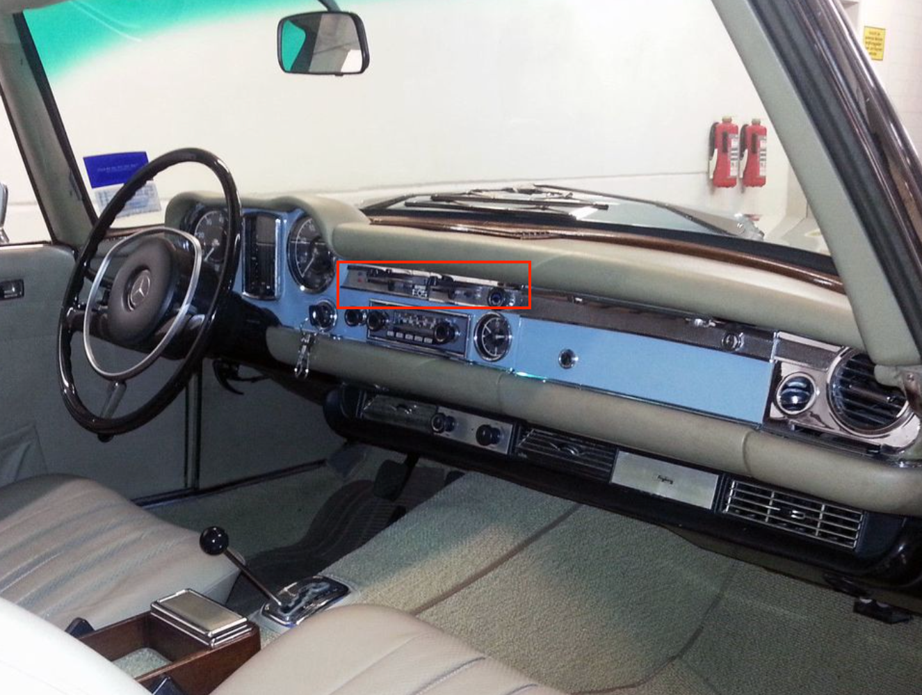 Mercedes-Benz W113 Pagode Dashboard Chrome Vent Trim Set of 3 — view 5
