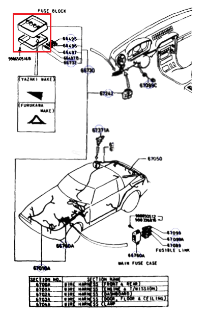 Mazda RX7 S2 Fuse Block Cover Black 299.MZ1Z82 — view 3