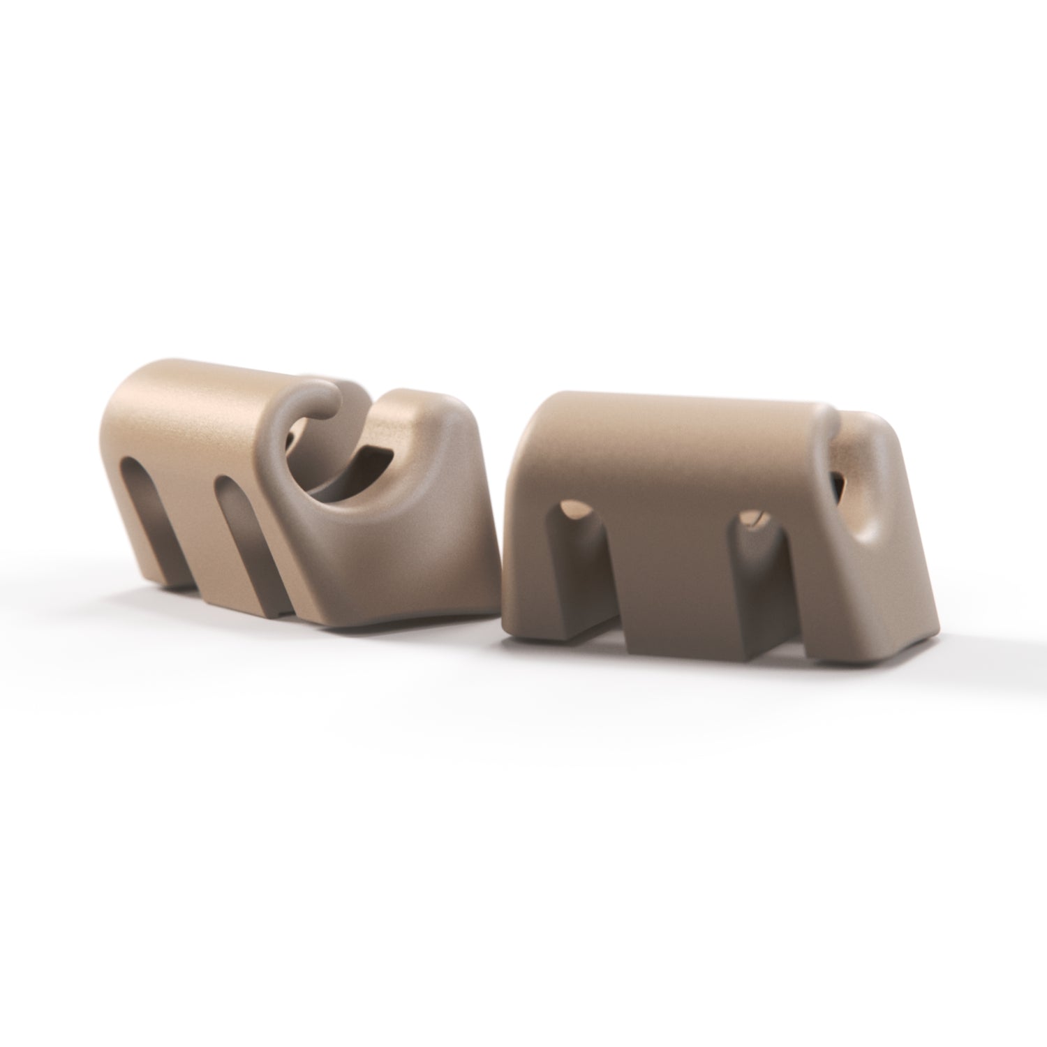 Mercedes A124 Sun Visor Trim Clip Holder Complete (2 pcs) — view 2