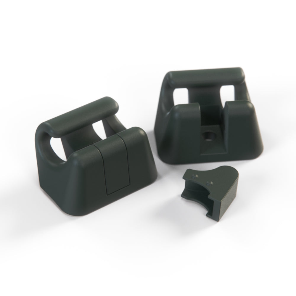 Mercedes A124 Sun Visor Trim Clip Holder Complete (2 pcs) — view 13