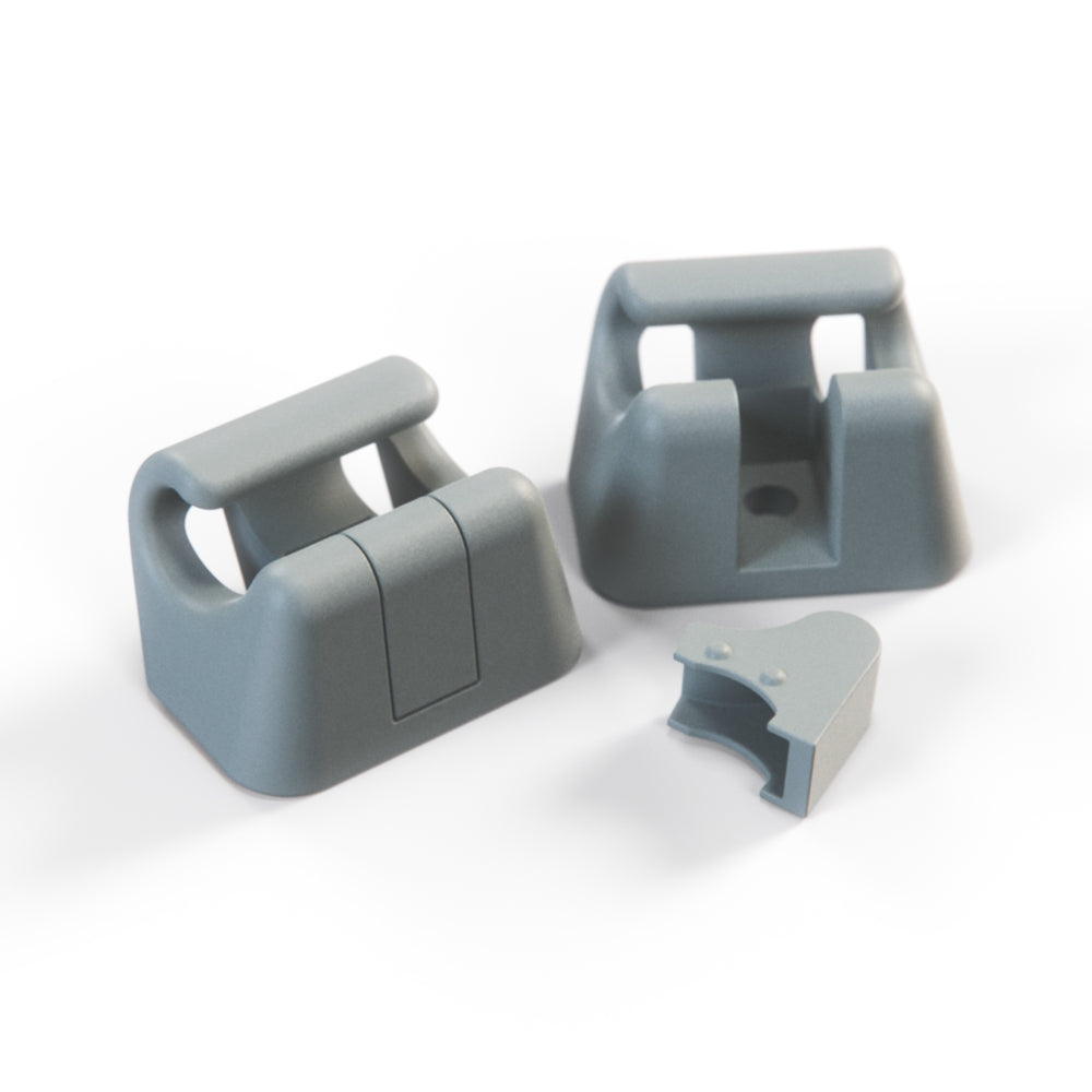 Mercedes A124 Sun Visor Trim Clip Holder Complete (2 pcs) — view 15