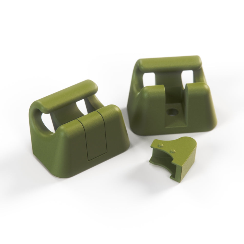 Mercedes A124 Sun Visor Trim Clip Holder Complete (2 pcs) — view 16