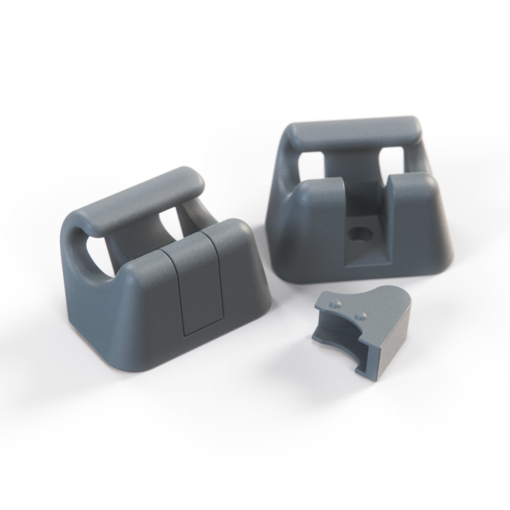 Mercedes A124 Sun Visor Trim Clip Holder Complete (2 pcs) — view 4