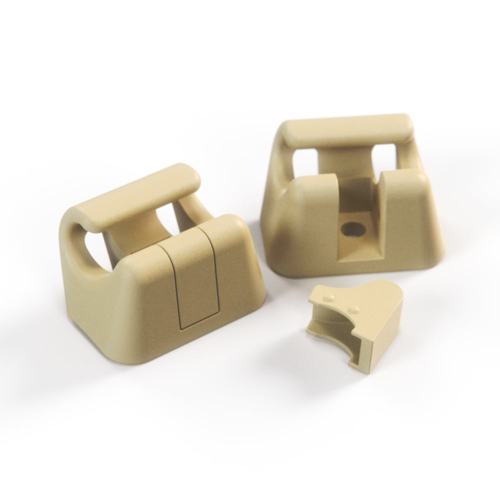 Mercedes A124 Sun Visor Trim Clip Holder Complete (2 pcs) — view 8