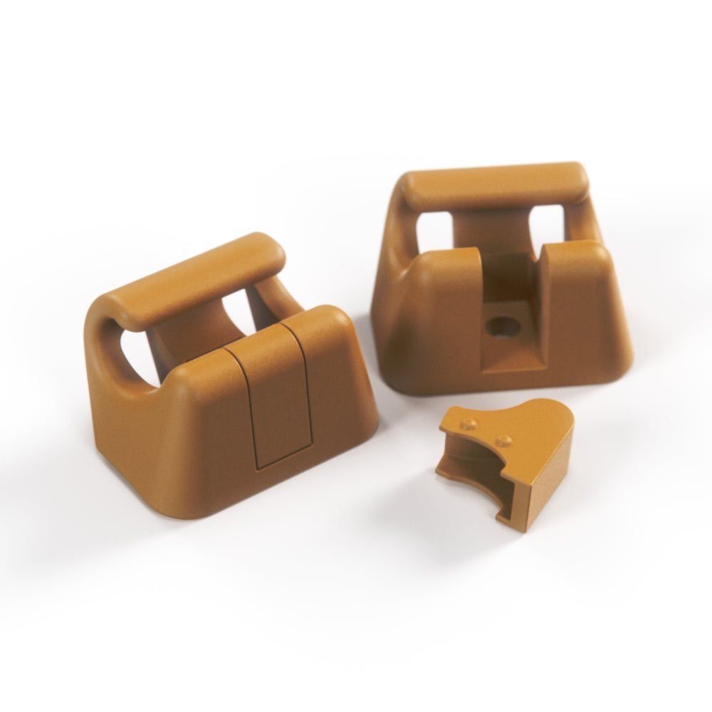 Mercedes A124 Sun Visor Trim Clip Holder Complete (2 pcs) — view 9