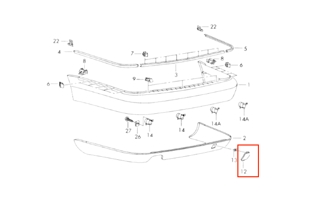 Audi A8 D2 Rear Bumper Tow Hook Eye Cover (4D0807441K 3FZ) — view 3