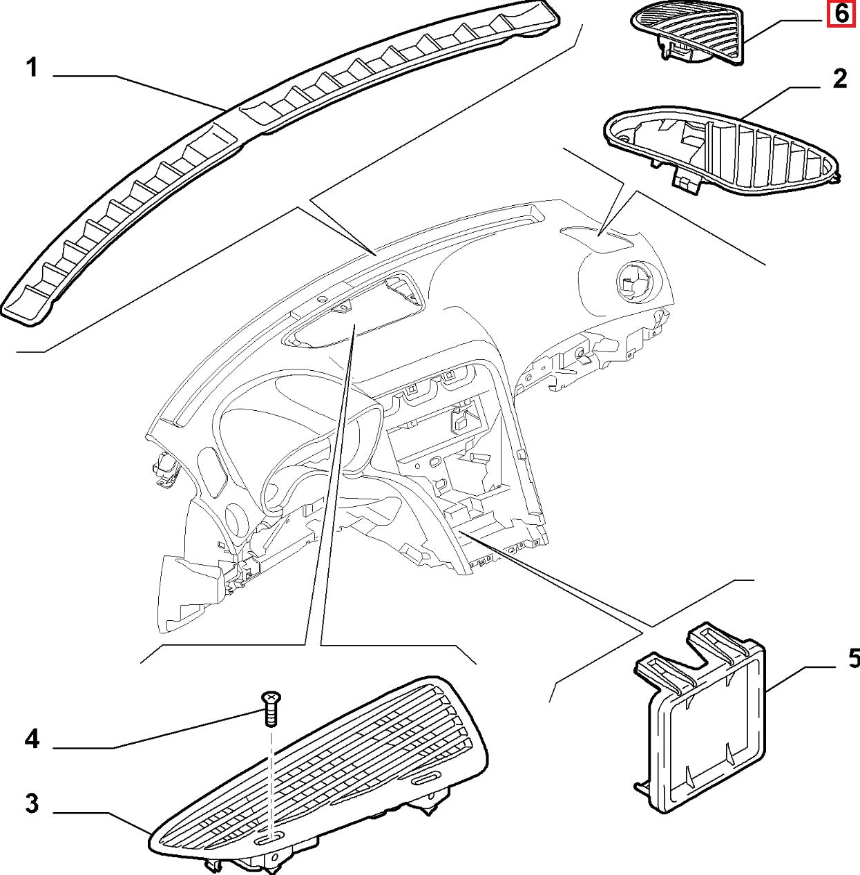 Alfa Romeo 159 Front Dash Speaker Tweeter (156074111, 156074108) — view 4