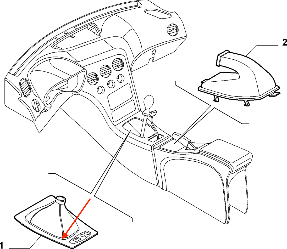 Alfa Romeo 159 / Brera / Spider 939 Manual Shifter Frame Trim LHD or RHD Silver / Gloss Black (156078676 / 156065935) — view 7