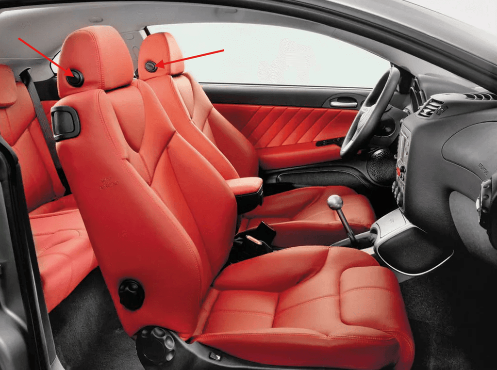 Alfa Romeo GT Headrest Adjustment Button and Frame Black (183423400 / 183423500) — view 5