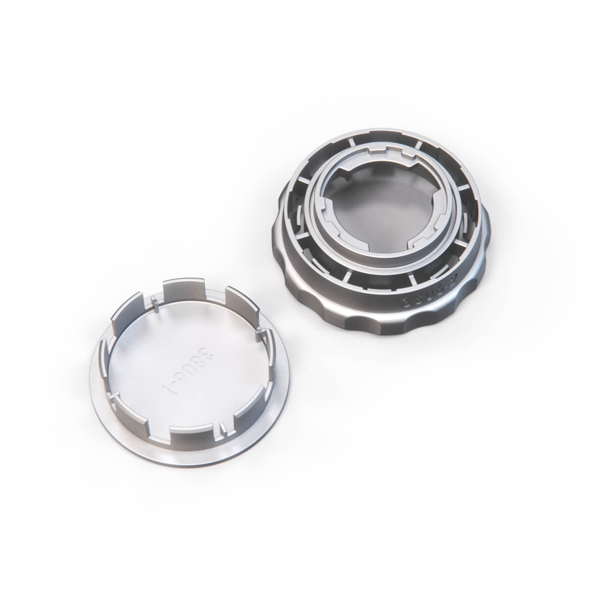 Alfa Romeo Lancia Beta Spider / Coupe / HPE / Alfa Romeo GT / GTV Front Seat Adjustment Wheel Set Knob + Cap Chrome / Black (82304431) — view 3