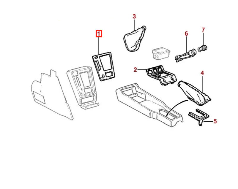 Alfa Romeo Spider Centre Console Face Plate Black (60557999) — view 4