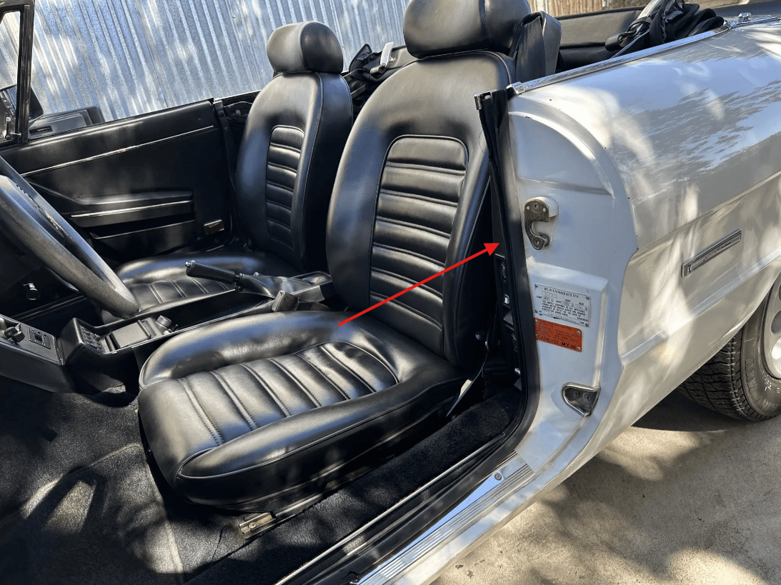Alfa Romeo Spider S3 S4 Front B-pillar Interior Trim Cover Black Leather Left or Right — view 6