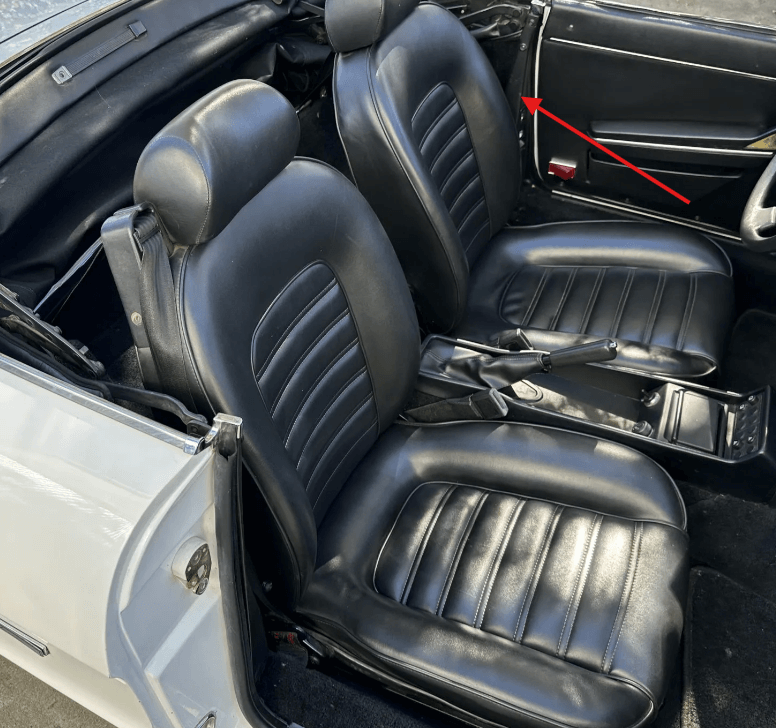 Alfa Romeo Spider S3 S4 Front B-pillar Interior Trim Cover Black Leather Left or Right — view 7