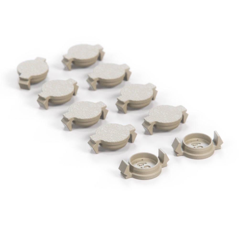 Audi 100 A4 A6 Bolt Trim Cover Set of 10 Black or Titanium Grey (4A0864437A) — view 3