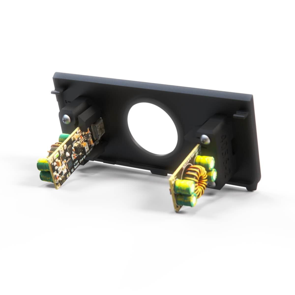 Audi 100 / A6 C4 Centre Console Rear 2x USB Panel Black (4A0863277B) — view 2