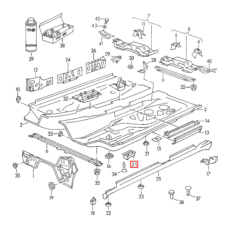 Audi 100 A6 C4 Jacking Socket Point Black (4A0803855) — view 4