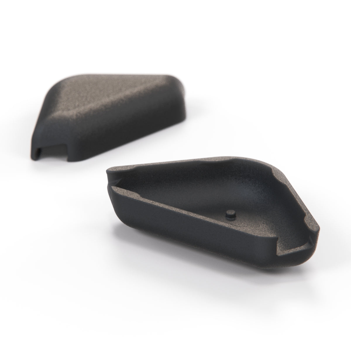 Audi 100 C1 Seat Belt Bracket Cover Set of 2 Black — view 2