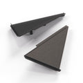 Audi 80 B2 Typ-85 Rear Door Window Triangle Trim Set of 2 Black (813853273 / 813853274)