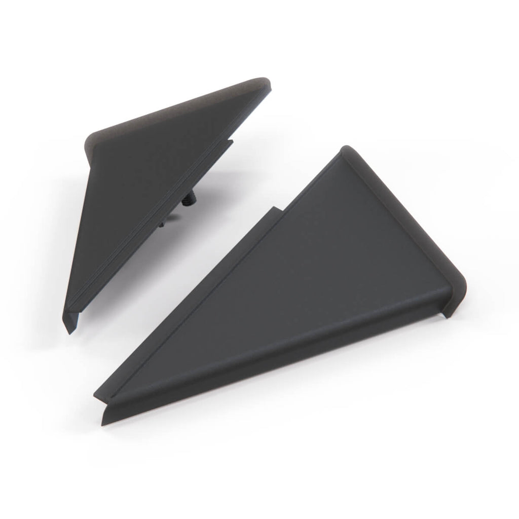 Audi 80 B2 Typ-85 Rear Door Window Triangle Trim Set of 2 Black (813853273 / 813853274) — view 3