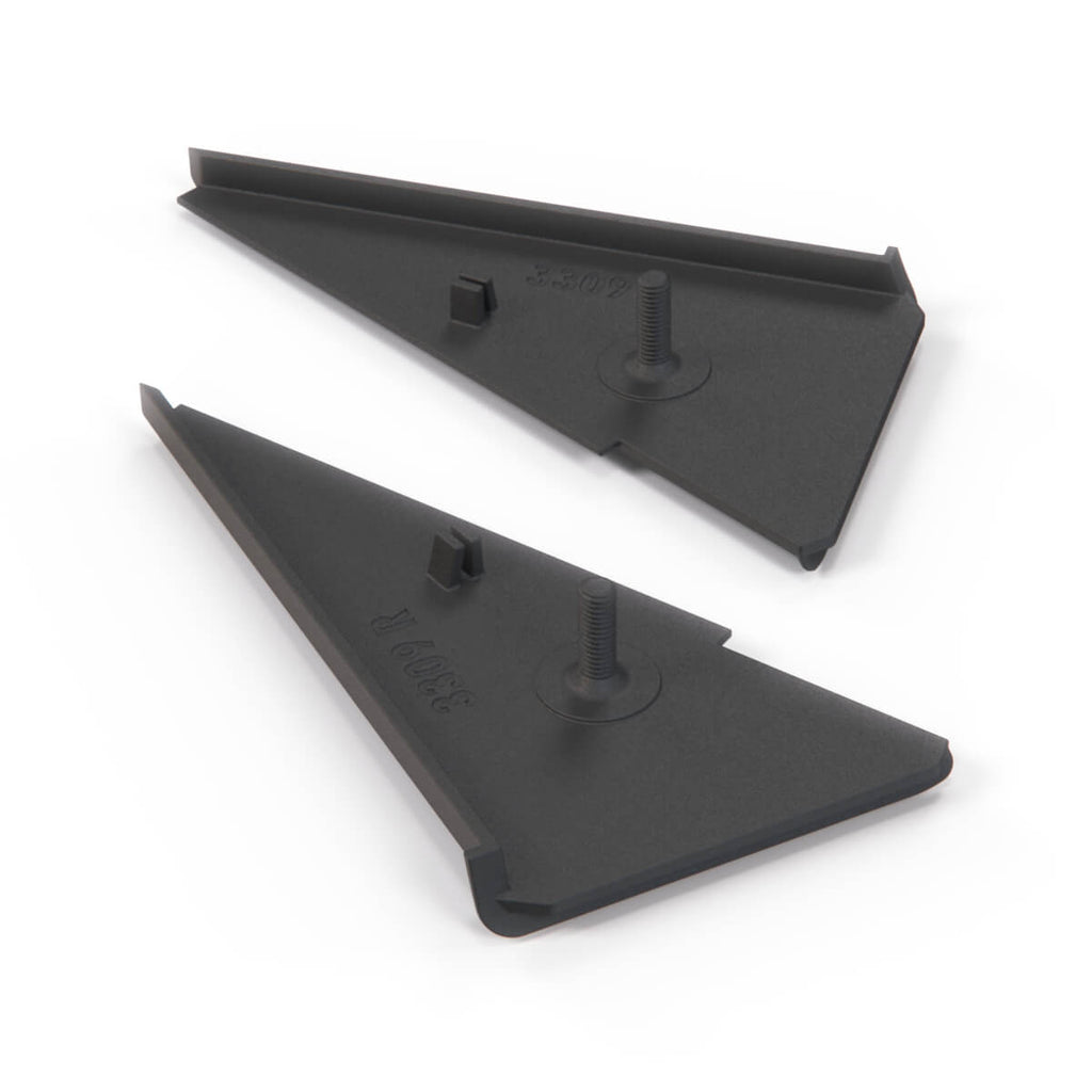 Audi 80 B2 Typ-85 Rear Door Window Triangle Trim Set of 2 Black (813853273 / 813853274) — view 4