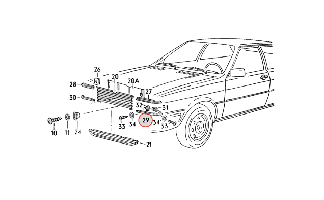 Audi 80/Coupe Headlight Profile Molding (Frame Lighthouse) Bottom Left 857853841A — view 3