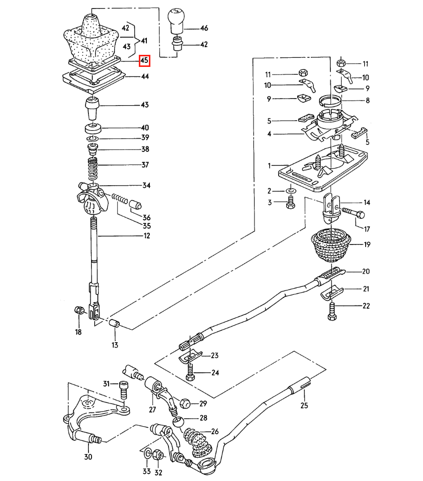 Audi 80 Shift Boot Frame Black — view 4