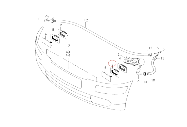Audi A2 Left or Right Bracket Lift Cylinder Replacement Part (8Z0955931 / 8Z0955932) — view 4