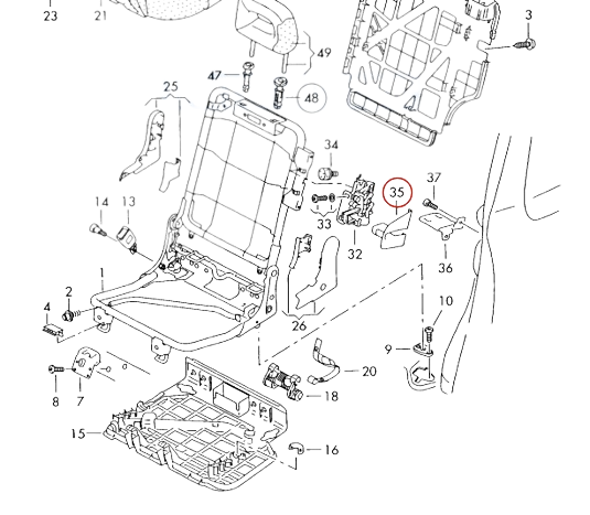 Audi A2 Cover - Lock Soul (Platinum) Left (8Z0885219A E59) — view 3